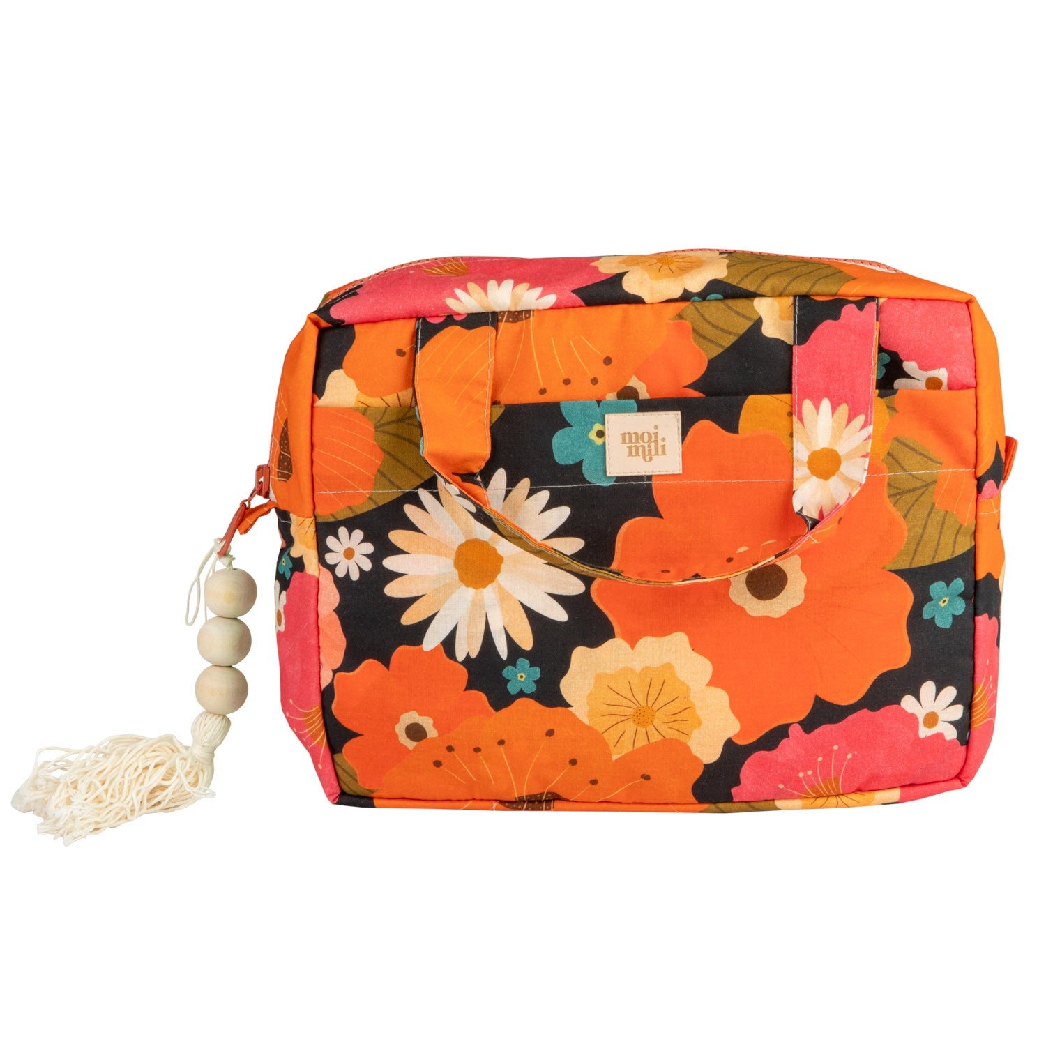 Large Make-Up Bag - Picnic With Flowers